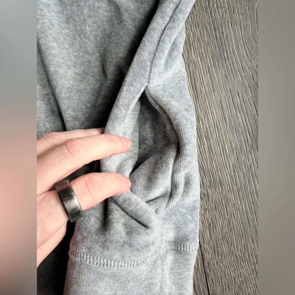 J. Crew Gray Pullover Hoodie in Velour Size XS